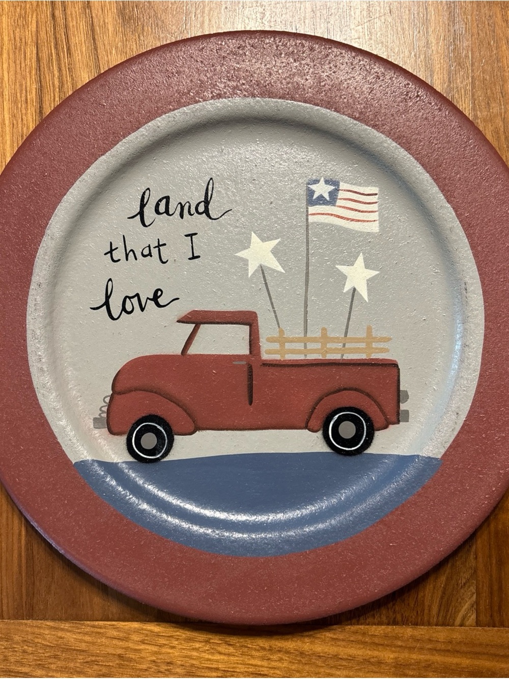 Hearthside Collection “Land That I Love” Americana Plate Signed Michelle Kreldow